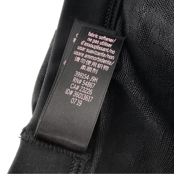 Victoria’s Secret Black / Leopard Print Mesh Panel Mock Neck Crop Top - Picture 14 of 14